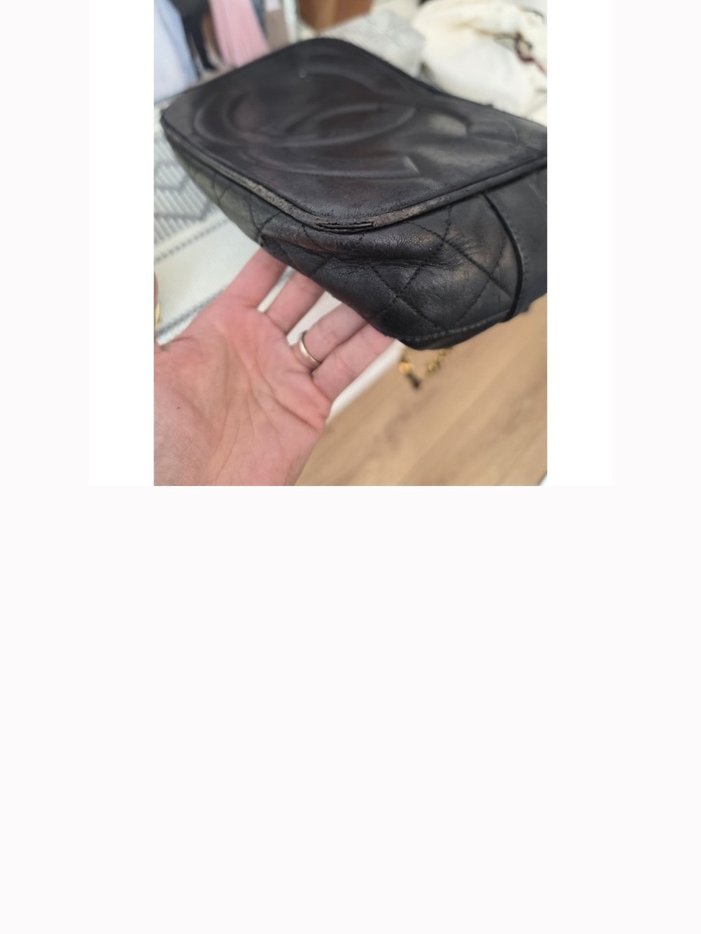 CHANEL Black Leather Bucket Bag with Gold Chain - Picture 12 of 15